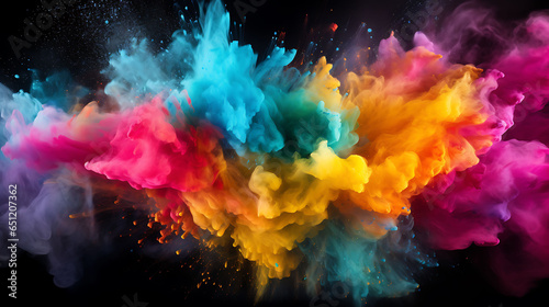 Abastract color powder explosion