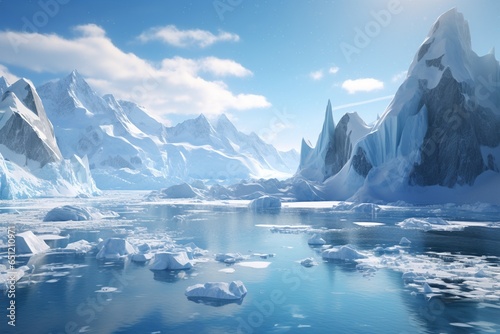 iceberg in polar regions  Generative AI