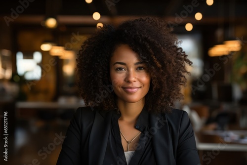 Black Woman Ceo Professional Job Work Environment Backdrop Generative AI