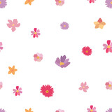 simple flowers seamless pattern