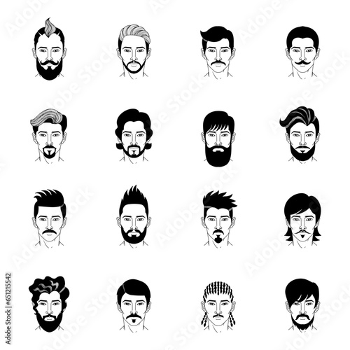 hairstyle clip art set