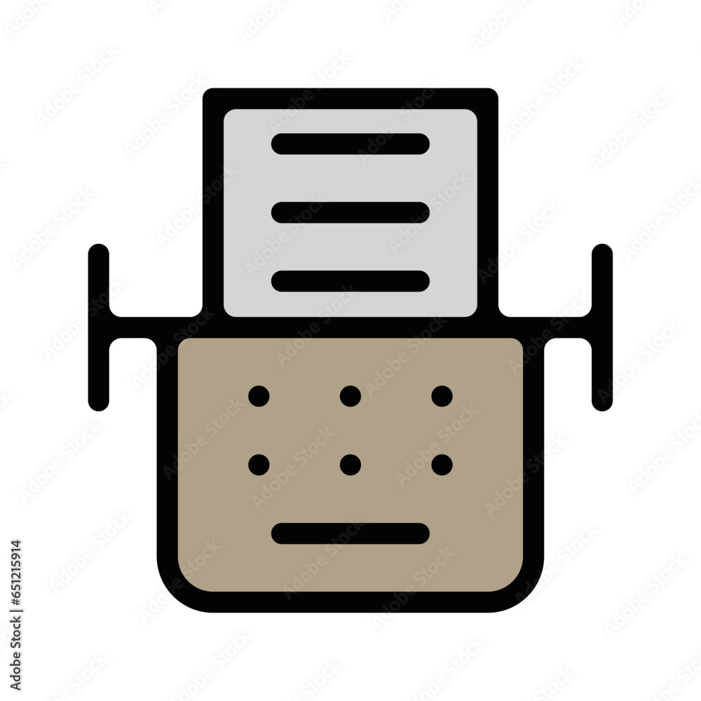picto logo icones et symbole machine a ecrire gras couleur gris