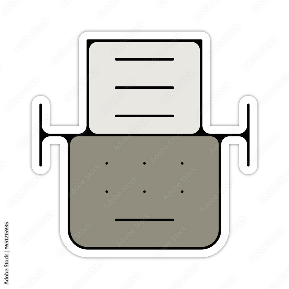 picto logo icones et symbole machine a ecrire epais couleur relief
