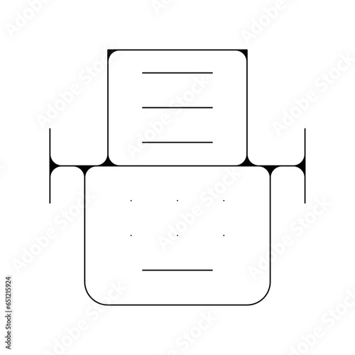 picto logo icones et symbole machine a ecrire fin
