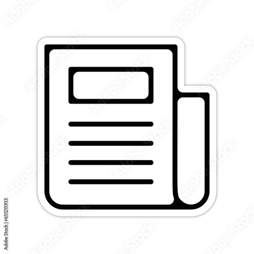 picto logo icones et symbole journal cv document gras relief