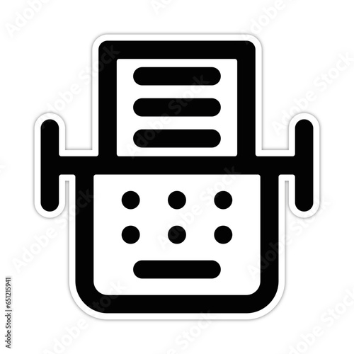 picto logo icones et symbole machine a ecrire epais 