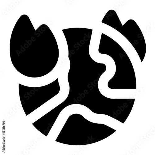 global warming icon for illustration