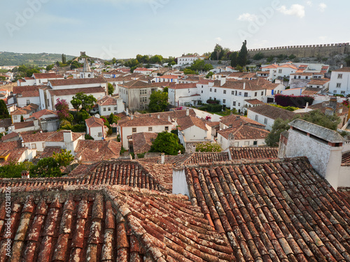 Blick über die mittelalterliche Stadt Obidos im Westen Portugals