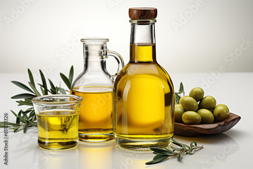 olive oil on white background close up mockup