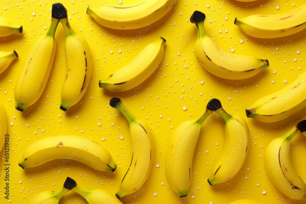 Spot-bursting Delight: A Vibrant Backdrop of Fresh, Tempting Bananas