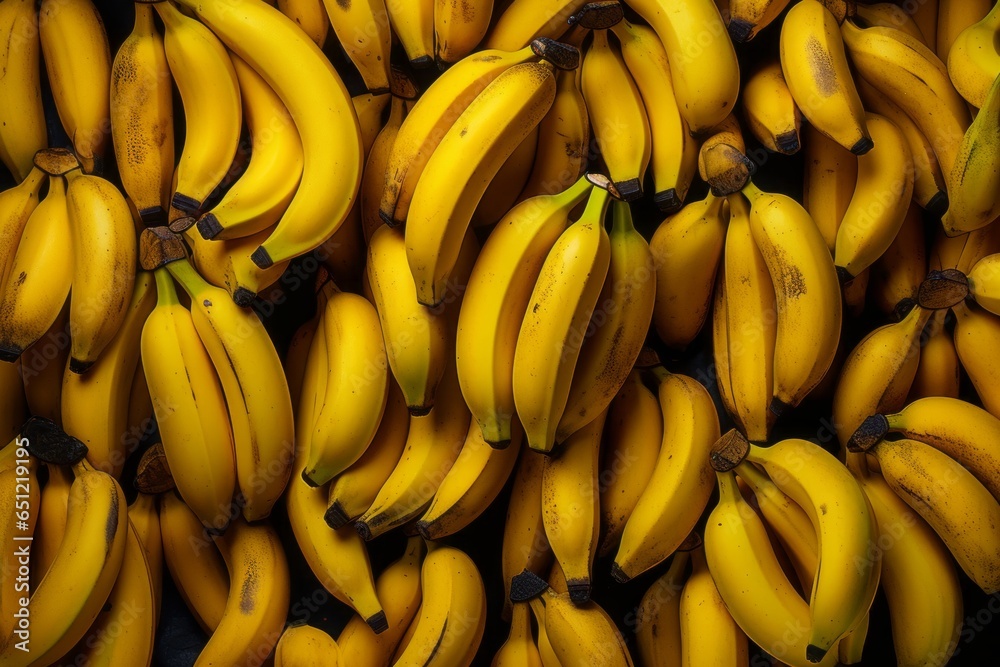 Banana Bonanza: A Vibrant Backdrop of Delicious Ripe Fruits
