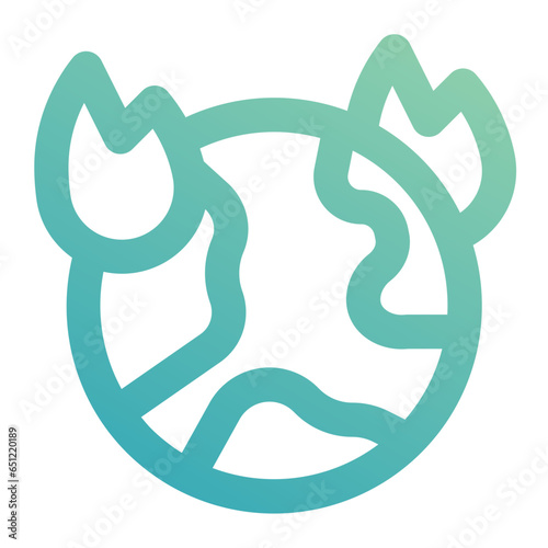 global warming icon for illustration