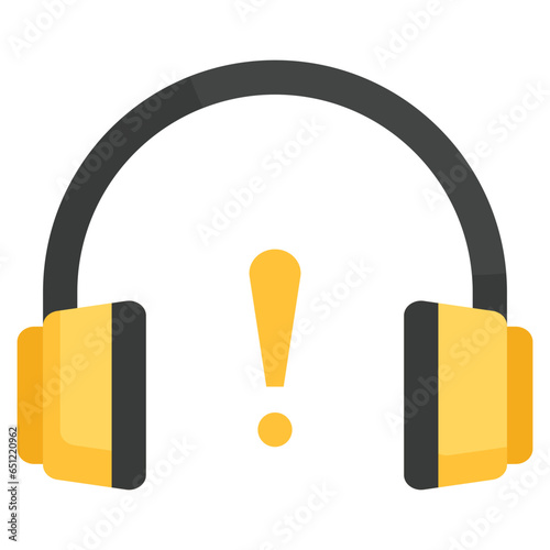 Hearing protection filled outline icon,linear,outline,graphic,illustration