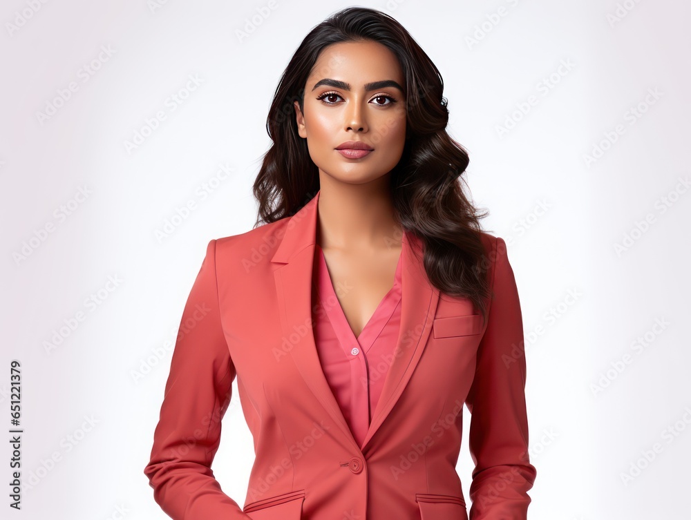 Active lifestyle shown by Indian beauty influencer in modern athleisure, for fitness promotion isolated on white background Active lifestyle shown by Indian beauty influencer in modern athleisure, for fitness promotion isolated on white background