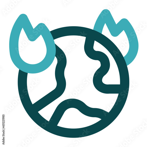 global warming icon for illustration