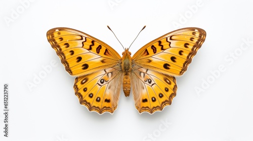 Argynnis paphia butterly white background top view.Generative AI © sudipdesign