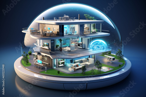 a new era of home management concept of smart home interface with augmented reality