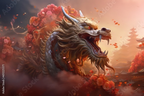 Chinese dragon celebration. 