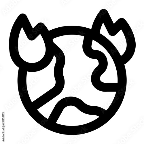 global warming icon for illustration