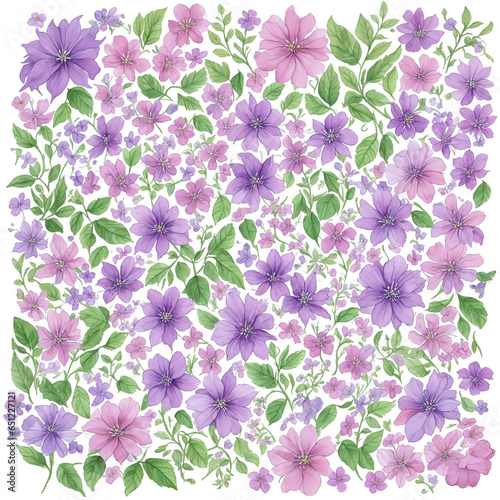 Abstract background with beautiful pastel colored flower and leaf patterns 16