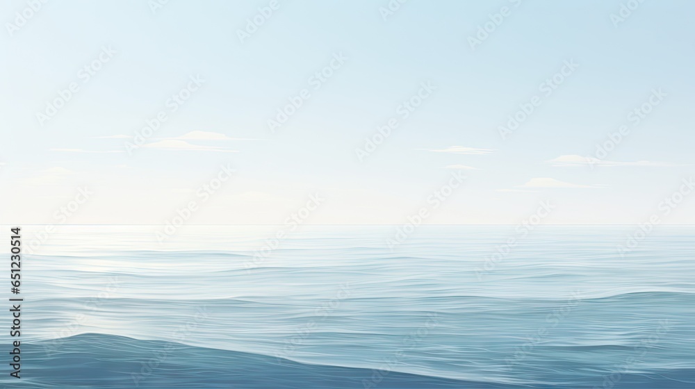  a large body of water with a boat in the distance.  generative ai