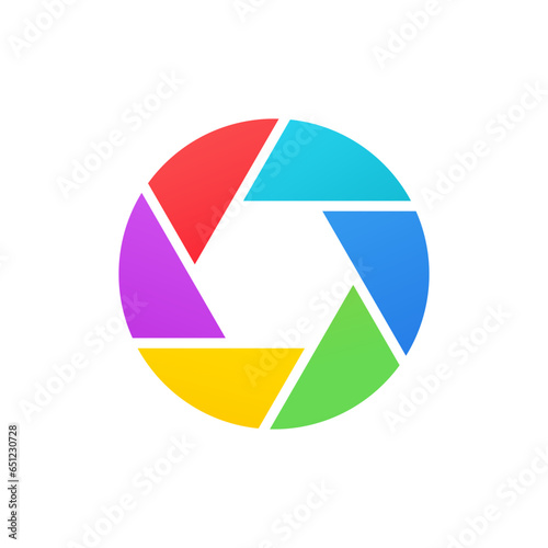 Free Download Colorful camera shutter. Abstract background, design element. Vector illustration - GFXLoad