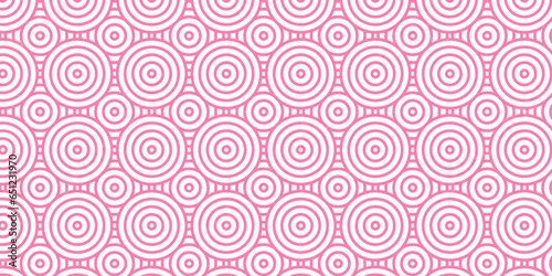Seamless geometric ocean spiral pattern and abstract circle wave lines. pink seamless swirl stripe geomatics overlooping create retro square line backdrop pattern background. Overlapping Pattern.