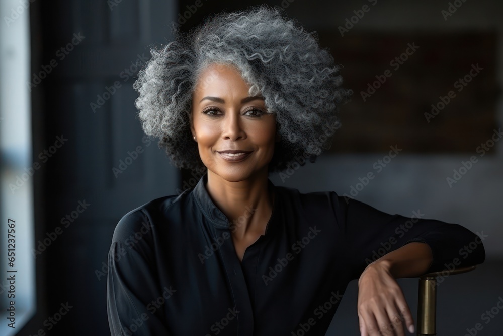 Black Female Psychologist Occupation Job Expertise Work Environment Background Generative AI - obrazy, fototapety, plakaty 