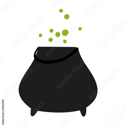 black cauldron with green bubbles clip art preview