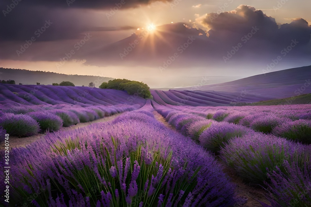 lavender field at sunset lavender field at sunset