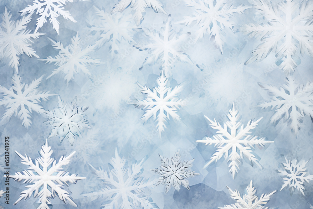 Low Contrast Snowflake Background. Generative ai