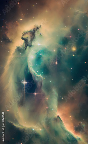 Space nebula wallpaper illustration.