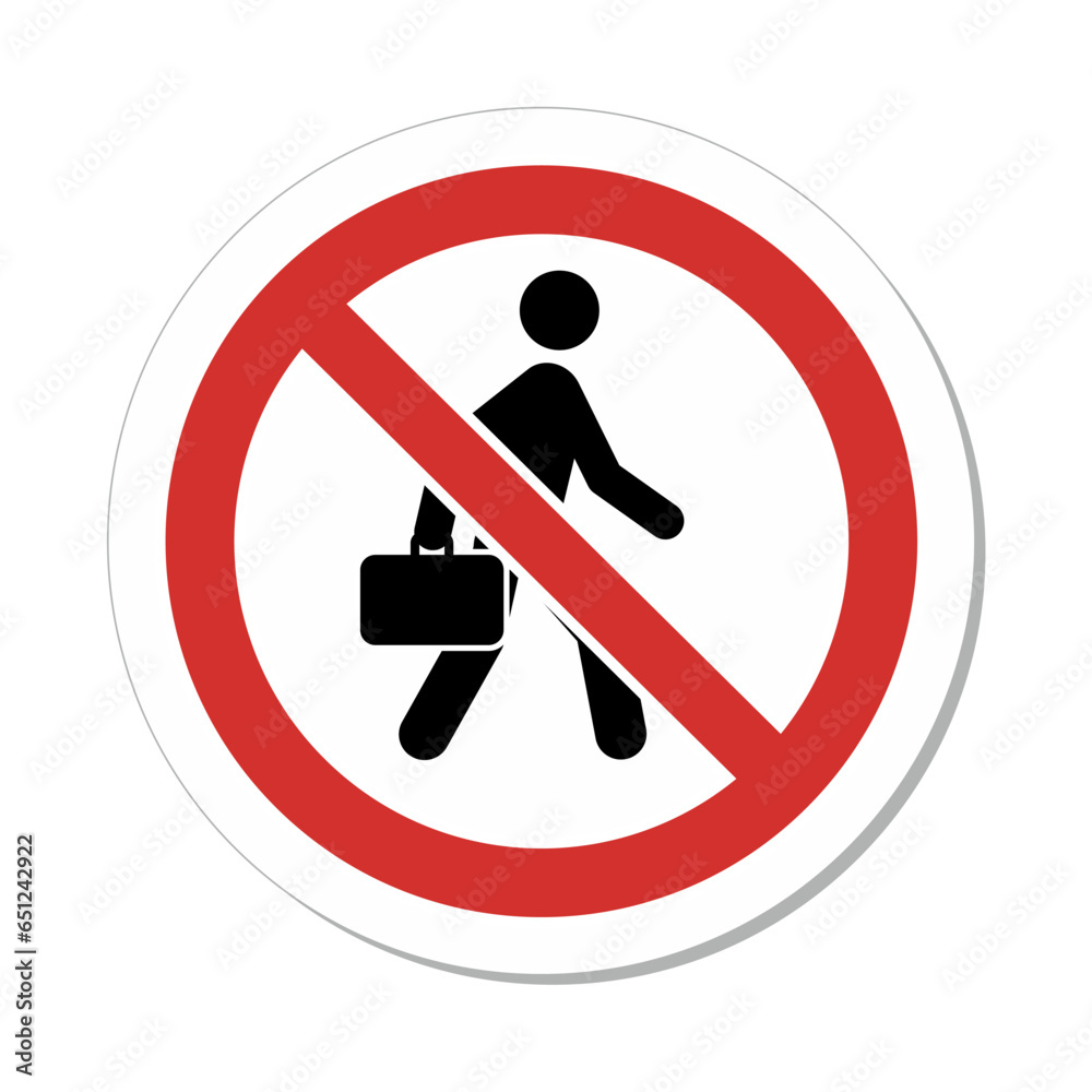 ISO Prohibition Circular Sign: No Soliciting Symbol ISO Prohibition Circular Sign: No Soliciting Symbol