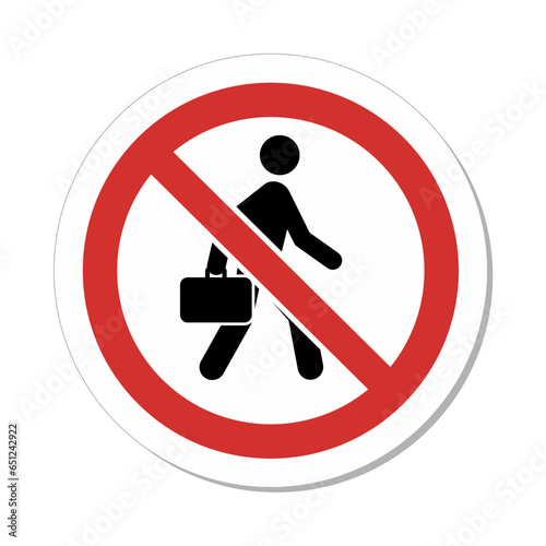 ISO Prohibition Circular Sign: No Soliciting Symbol