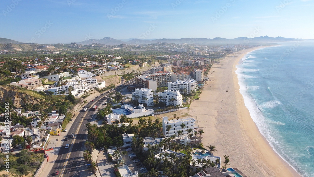 DRONE PHOTOGRAPHY ON THE ROAD IN CABO SAN LUCAS BAJA CALIFORNIA SUR MEXICO