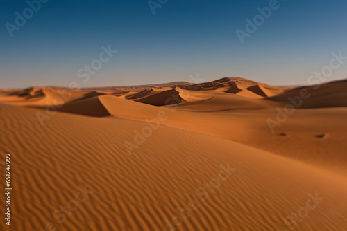 beautiful view of calm desert under sky 