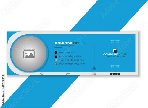 Creative and professional email signature design template for business and personal use.[ Editable ]