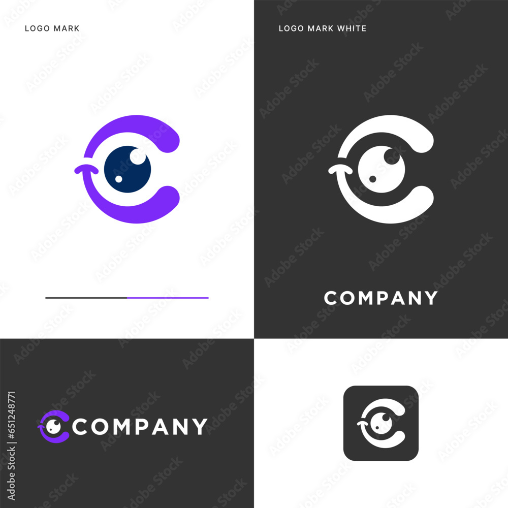 Obraz premium Smile Eye Logo Vector Icon Illustration Design