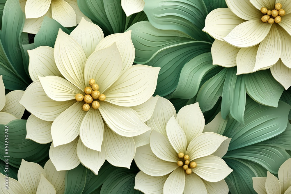 Green Floral Patterns, a Delicate and Bold Texture Background Merging Elegance with the Playful Beauty of Blossoms in Harmony Green Floral Patterns, a Delicate and Bold Texture Background Merging Elegance with the Playful Beauty of Blossoms in Harmony