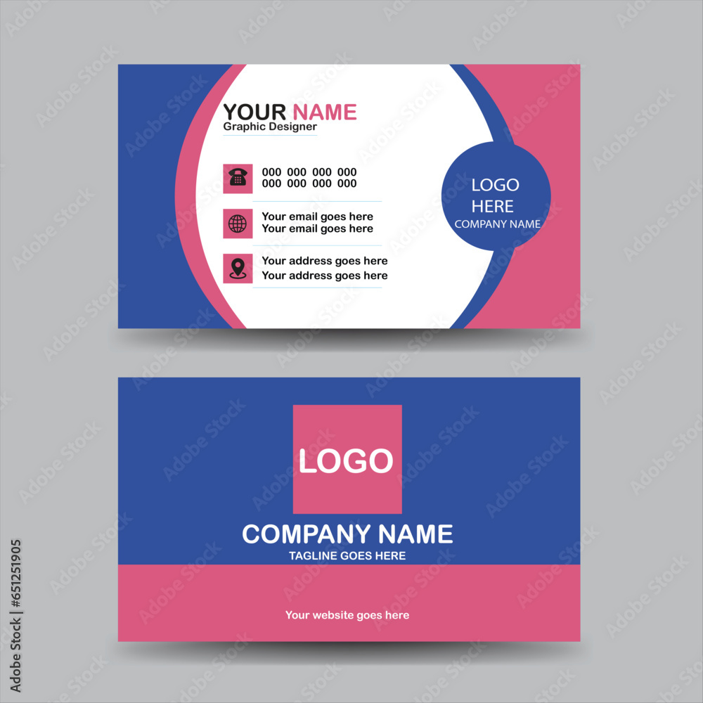A simple business card. Professional people carrier and carrier. A ...