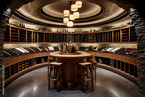 modern wine cellar interior