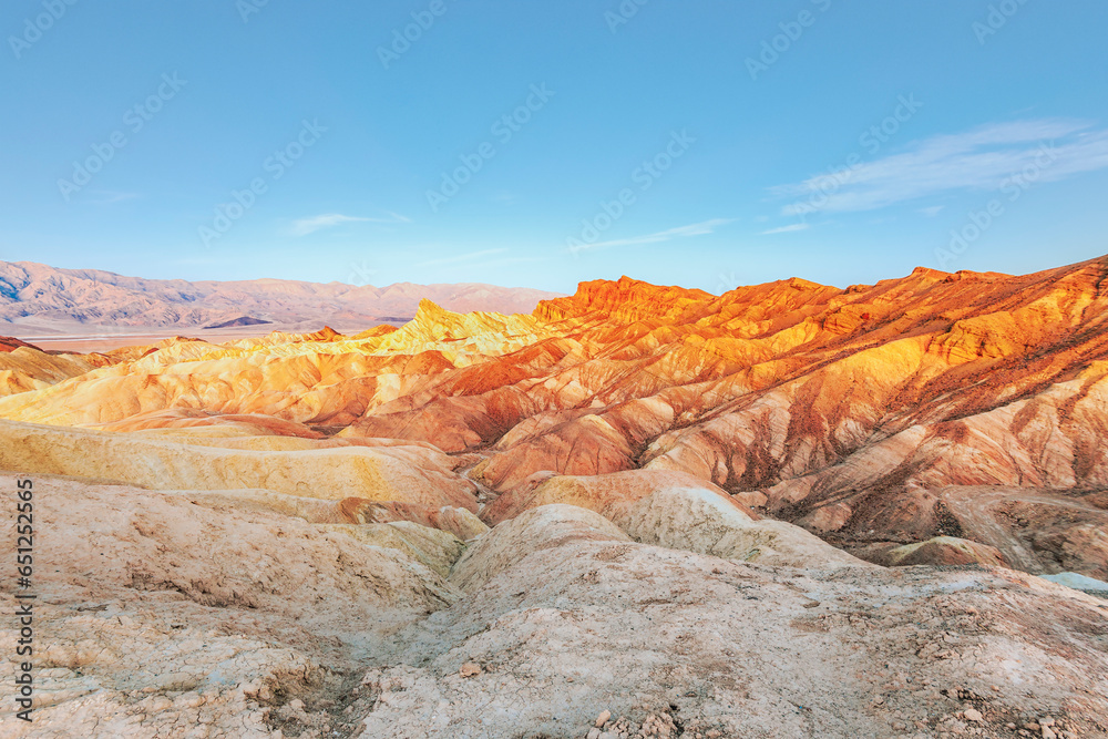 Famous Zabriskie Point just before sunset.Death Valley National Park.California.USA