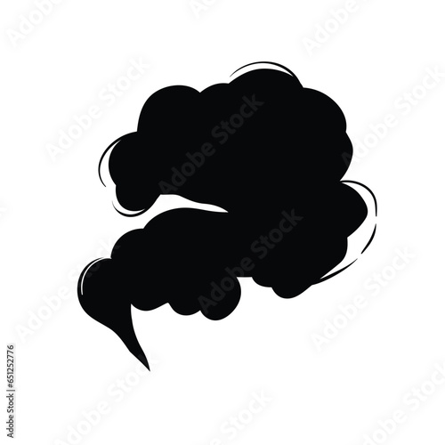 Free smoke comic effect vector generative ai