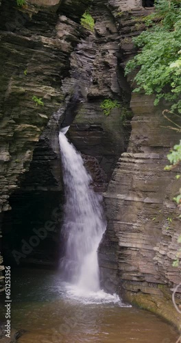 Entrance falls at Watkins Glen State Park, New York, USA photo