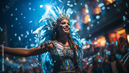Rio Carnival is one of the largest and most famous festivals in the world.generative ai photo