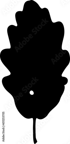 Tree leaf, manually traced and highly detailed vector silhouette