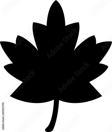 Maple leaf, manually traced and highly detailed vector silhouette