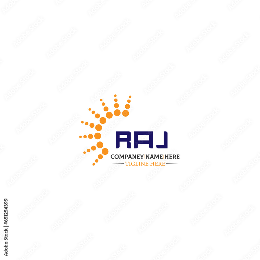 RAJ letter technology logo design on white background. RAJ logo. RAJ creative initials letter IT logo concept. RAJ letter design,RAJ.  - obrazy, fototapety, plakaty 