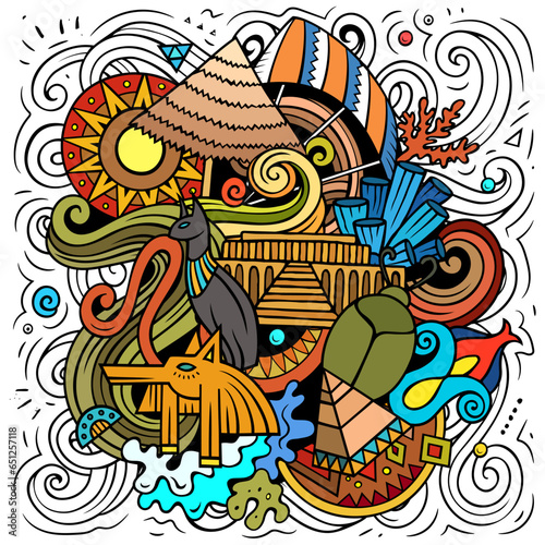 Egypt cartoon doodle funny illustration