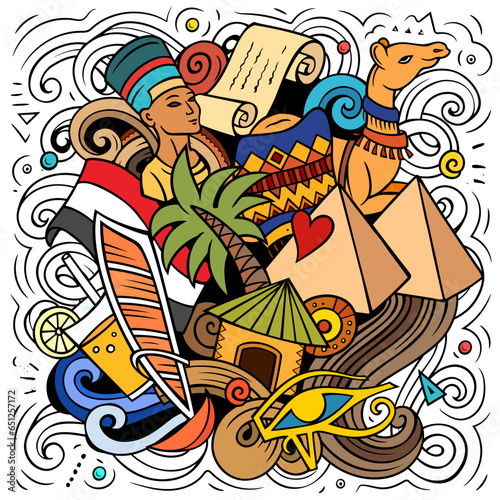 Egypt cartoon doodle funny illustration